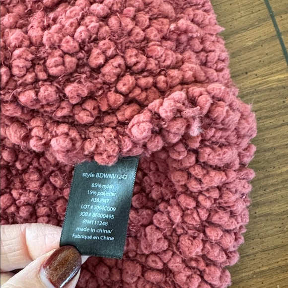 Barefoot Dreams Boucle Shawl Cardigan w/ Pockets Mahogany Red Orange size Xl EUC - Picture 4 of 10